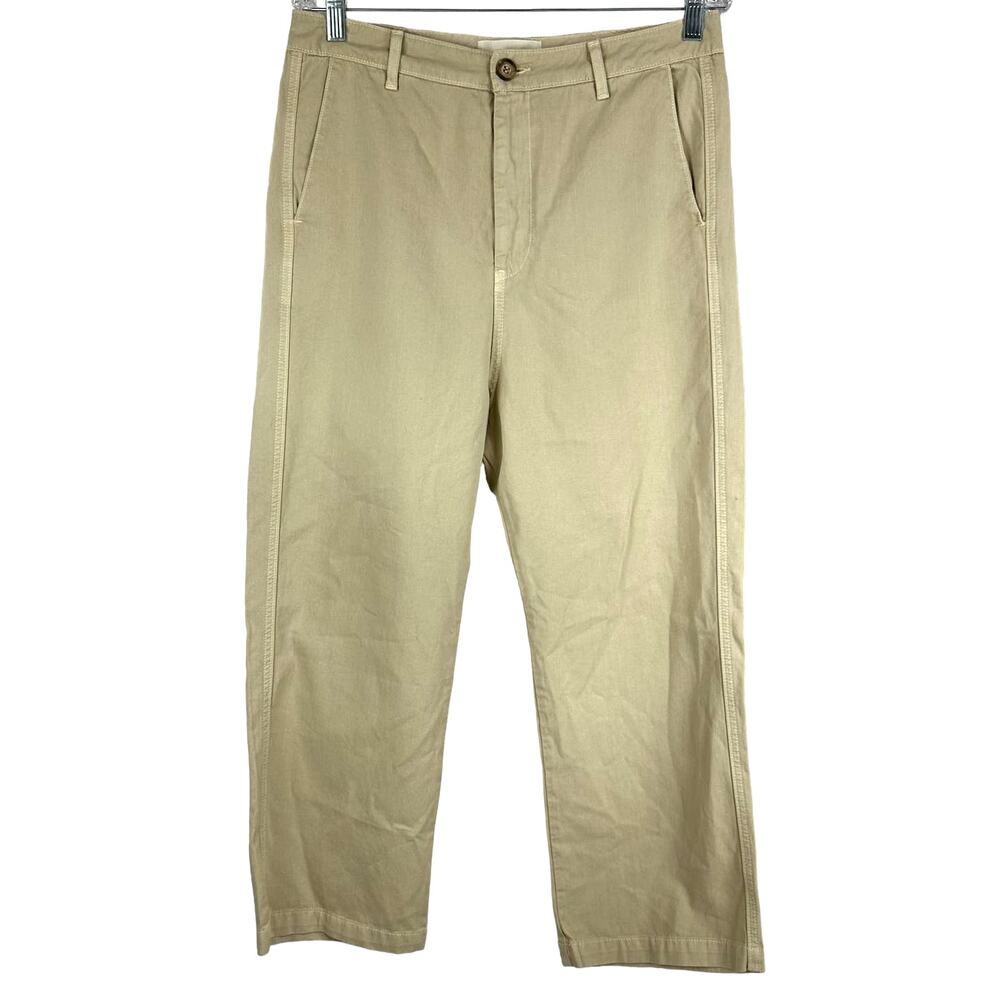 The Great NWT 100% Cotton Khaki Pants Size 30 Flat Front High Rise Career Office